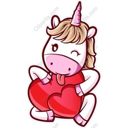 Cute Unicorn with Heart