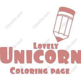 Lovely Unicorn Coloring Page