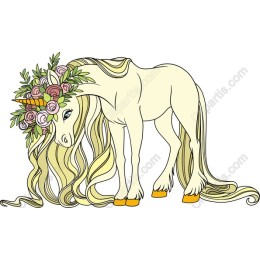 Enchanting Unicorn with Floral Crown