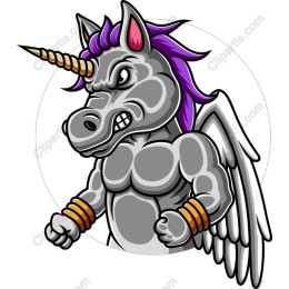 Fierce Muscular Unicorn