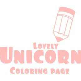 Lovely Unicorn Coloring Page