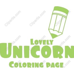 Lovely Unicorn Coloring Page