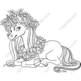Charming Unicorn Floral Crown