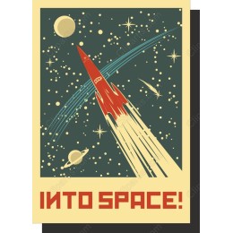 Into Space! Retro Rocket