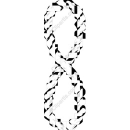 Infinity Symbol - Rope in Black and White