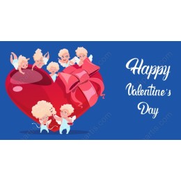 Cherubs in a Heart - Valentine's Day