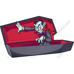 Vampire Rising from Coffin