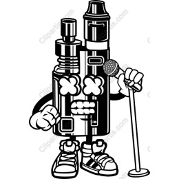 Cheerful Vaping Mascot