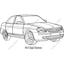 VAZ Lada Priora Drawing