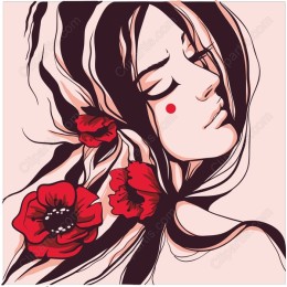 Serene Floral Woman