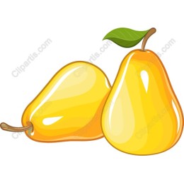 Vibrant Yellow Pear