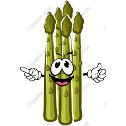 Playful Asparagus Character