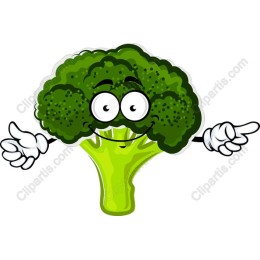 Cheerful Broccoli Character