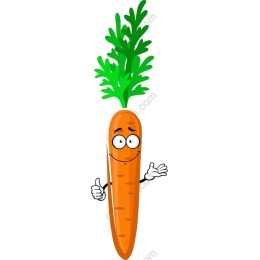 Cheerful Cartoon Carrot