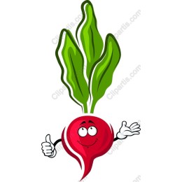 Cheerful Cartoon Radish