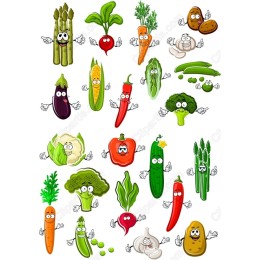 Whimsical Vegetable Clipart Bundle - 20