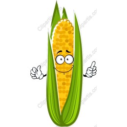 Whimsical Cartoon Corn Character