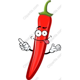 Cheerful Chili Pepper Cartoon