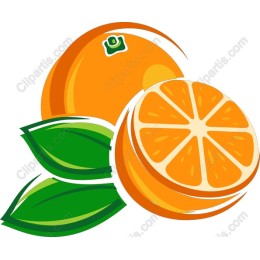 Vibrant Orange with Leaves