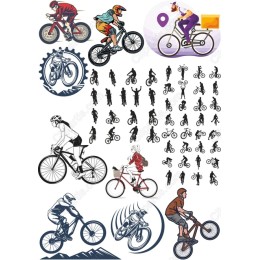 Cycling Clipart Set: Premium