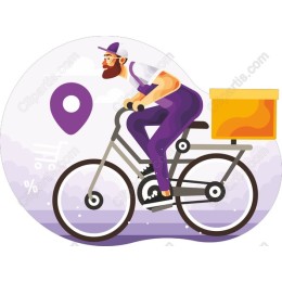 Vibrant Bicycle Courier