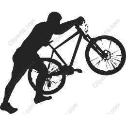 Dynamic Cyclist Wheelie