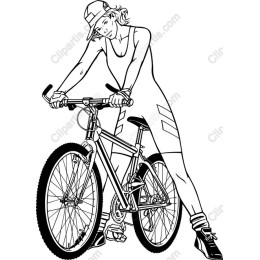 Dynamic Female Cyclist