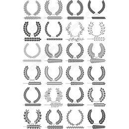  Wreath Clipart Bundle - 24 Elegant