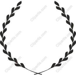 Elegant Black Laurel Wreath