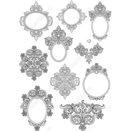 Vintage Floral Frame Set