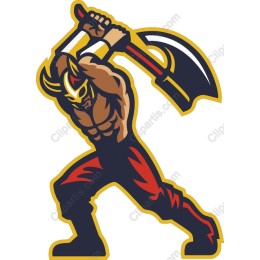 Fierce Axe-Wielding Warrior