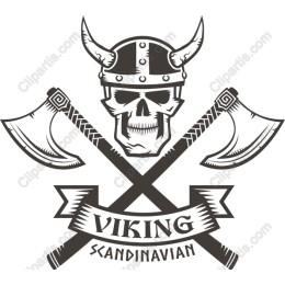 Viking Skull and Axes