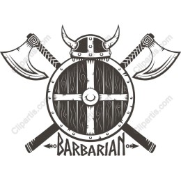 Barbarian - Shield and Axes