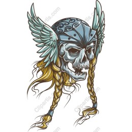 Viking Skull with Wings