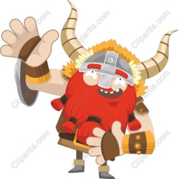 Cheerful Viking Character