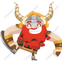 Charming Cartoon Viking Character