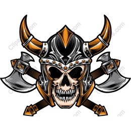 Viking Skull and Axes