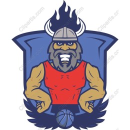Fierce Viking Basketball Player