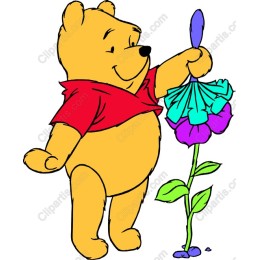 Cheerful Bear with Flower