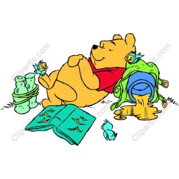 Whimsical Bear and Birds