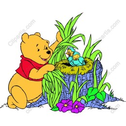 Joyful Bear with Nest