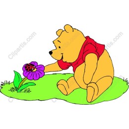 Whimsical Bear and Flower