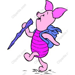 Cheerful Piglet Hiking Adventure