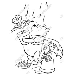 Whimsical Bear and Flower
