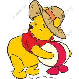 Playful Bear with Beach Ball