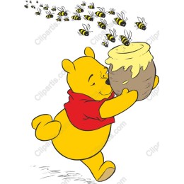 Whimsical Bear with Honey Pot
