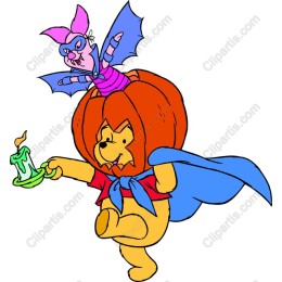 Whimsical Pumpkin Bear with Bat