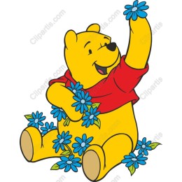 Cheerful Bear with Flowers