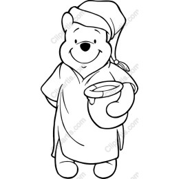 Cheerful Bear in Nightgown