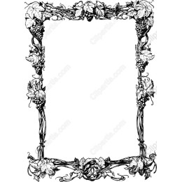 Vintage Grape Vine Border